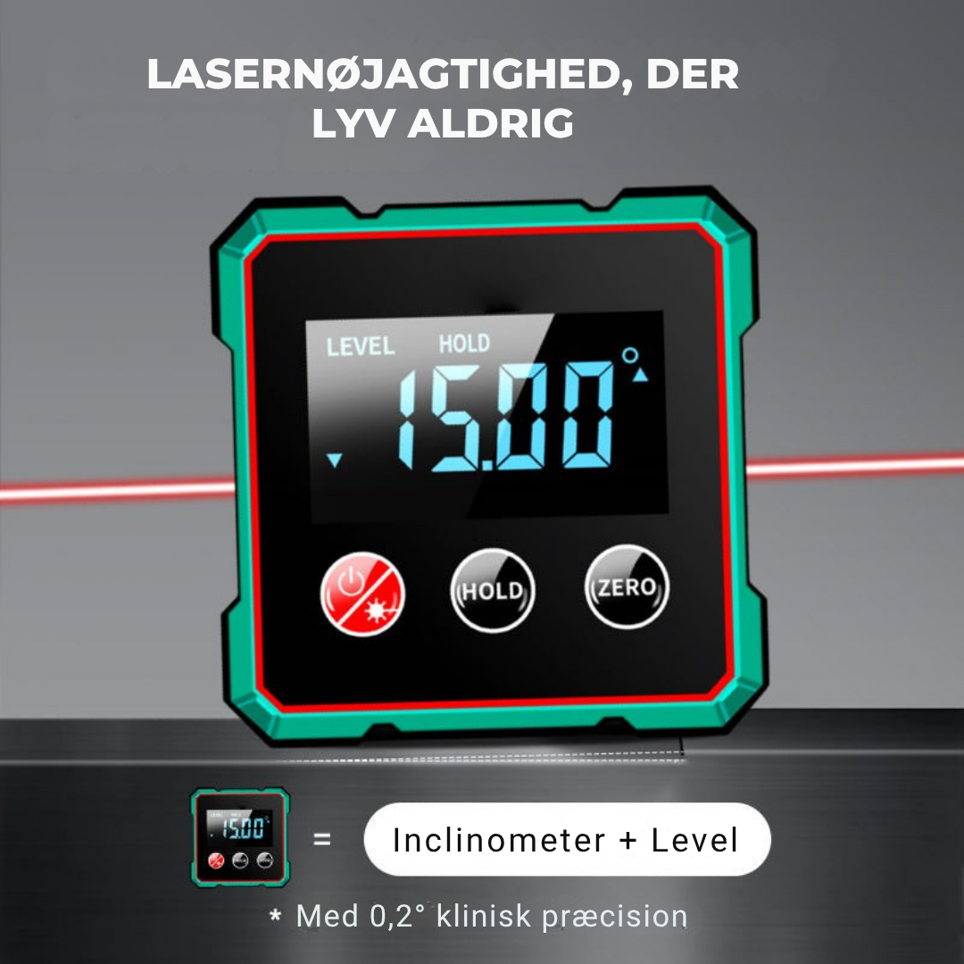 VinkelMester | Digital vinkelmåler med elektronisk laser