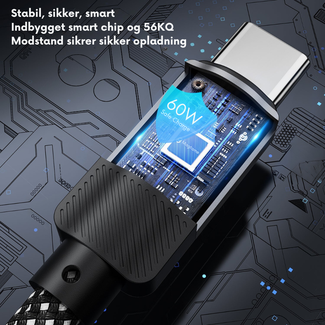 PowerKant | Magnetisk anti-tangle-ladekabel på 1 meter |