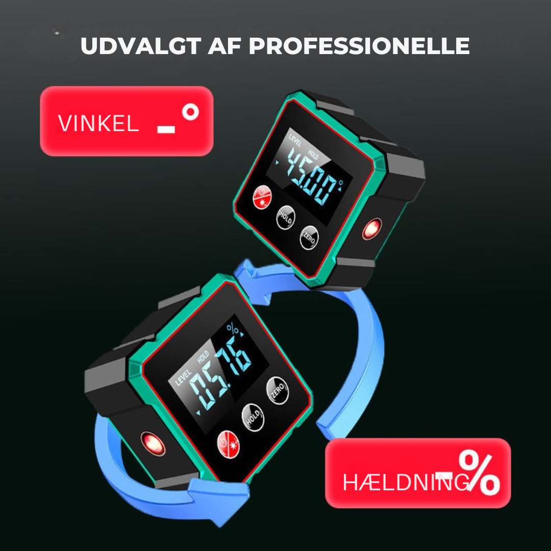 VinkelMester | Digital vinkelmåler med elektronisk laser