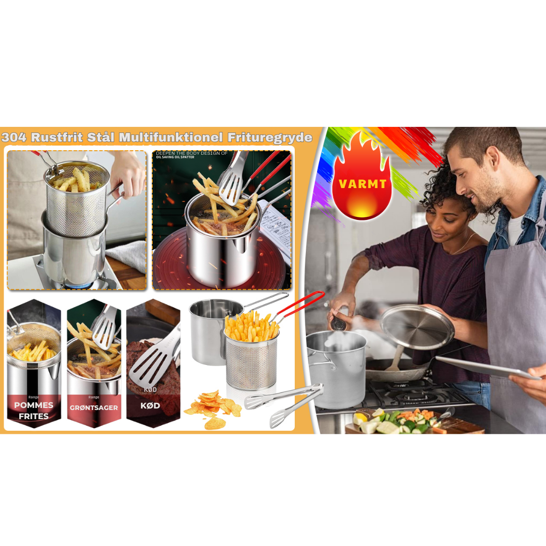 OlieKontrol | 304 Multifunktionel rustfrit stål frituregryde