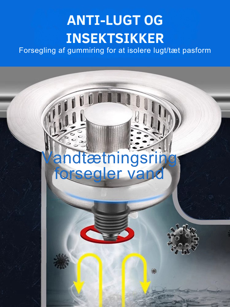 AfløbSi | Vask Afløbs Si Rustfrit Stål Pop-Up Vask Stopper