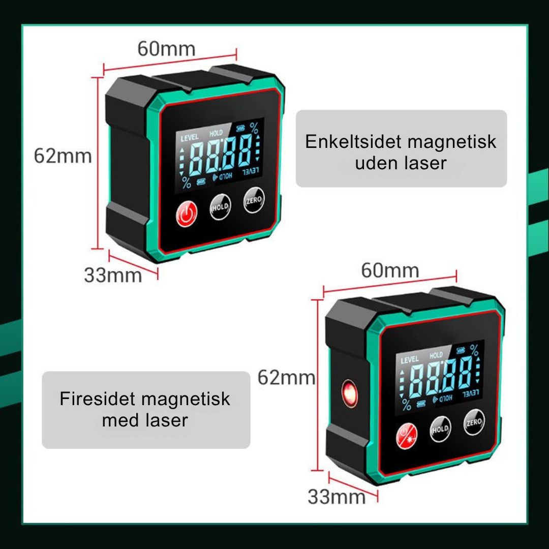 VinkelMester | Digital vinkelmåler med elektronisk laser
