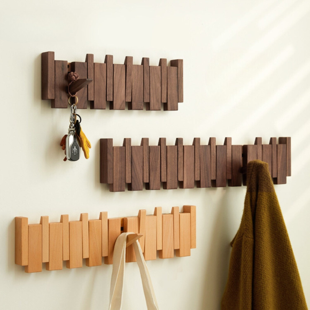 PianoKnagerække | Luxurious wooden coat rack in the shape of a piano
