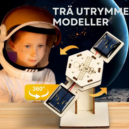 TræSatellit | DIY Solcelledrevet Træ Satellit Model Videnskabssæt