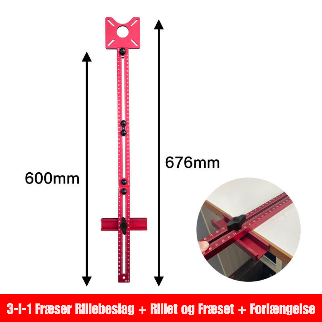 SporMester | 3-i-1 Router Fræse Spor Guide