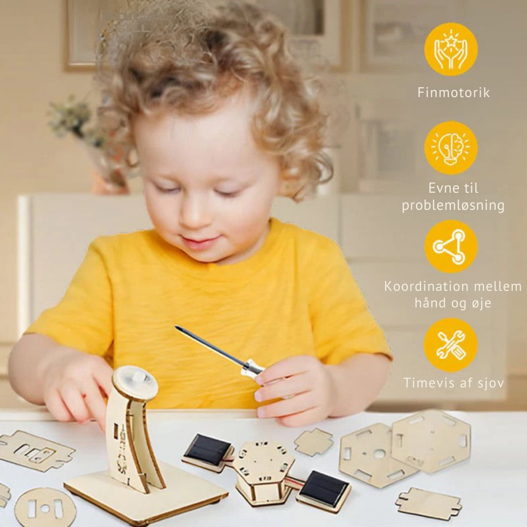 TræSatellit | DIY Solcelledrevet Træ Satellit Model Videnskabssæt