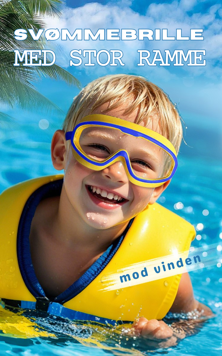 KlartSyn |  HD solbriller til børn med stor ramme, vandtætte og dugfrie