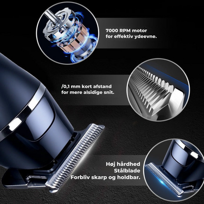 TrimSmart | Husholdnings digital skærm Professionelt elektrisk hårklippersæt