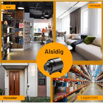 MiniKamera | Kompakt Sikkerhed med Nattesyn & Live Notifikationer