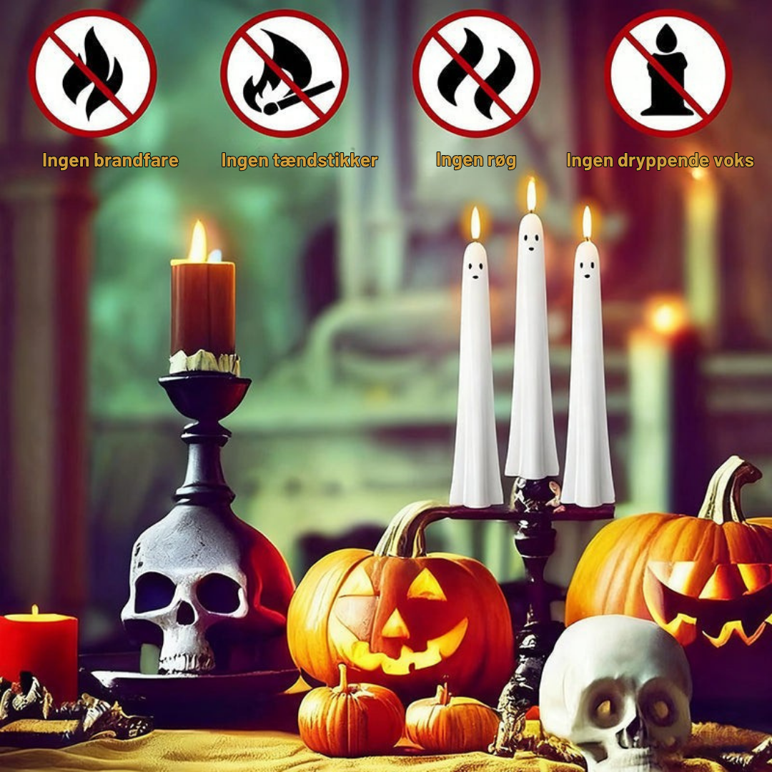 SpøgelsesLys | Fjernstyret spøgelseslys med 3D-flammende væge