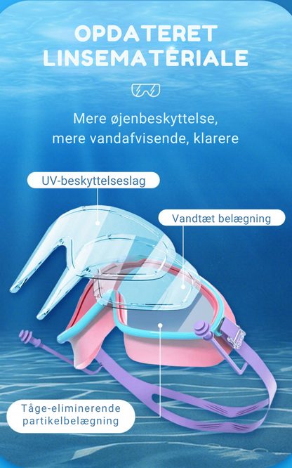 KlartSyn |  HD solbriller til børn med stor ramme, vandtætte og dugfrie