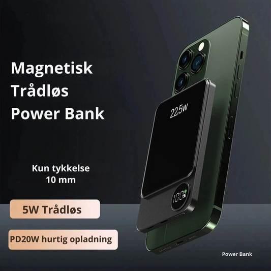 MagOpladning | Trådløs Magnetisk Powerbank Magsafe 10.000 mAh