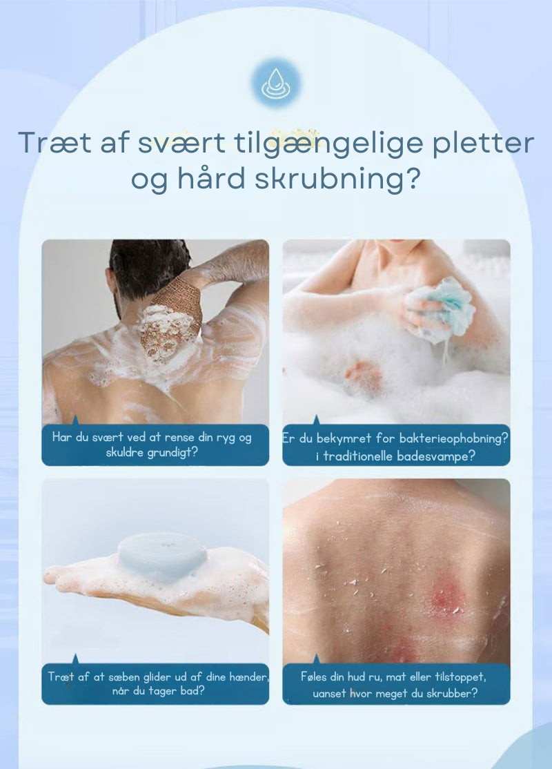 SilkeSkrub | Silikone Badebælte Skrubbebørste