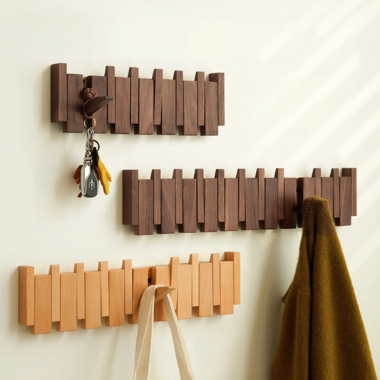 PianoKnagerække | Luxurious wooden coat rack in the shape of a piano