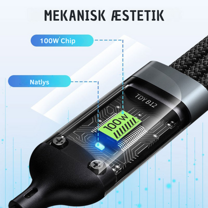 EnergiForbindelse | Det ultimative 3-i-1 flettede USB-hurtigladekabel