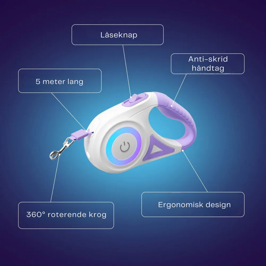 SkinnendeHale | Hundesnor med Lommelygte og LED-belysning