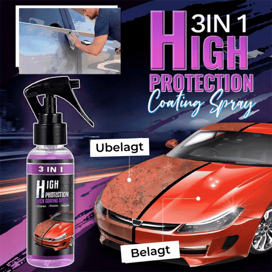 SkjoldSpray | 3-i-1 Højbeskyttende Hurtig Bilbelægningsspray