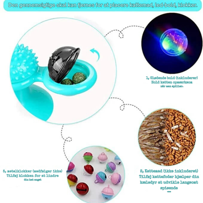 KattenSpin | Interaktive Kattet legetøj med Vindmølle og Katteurt