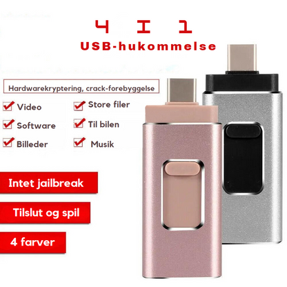 FleksDrev | 4-i-1 -Slut med pladsproblemer med vores alt-i-en USB-stick til alle enheder