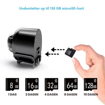 MiniKamera | Kompakt Sikkerhed med Nattesyn & Live Notifikationer