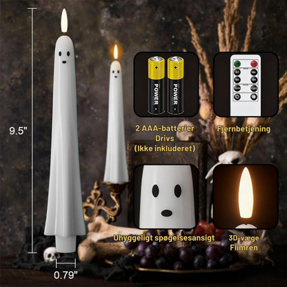 SpøgelsesLys | Fjernstyret spøgelseslys med 3D-flammende væge