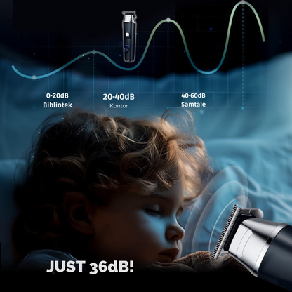 TrimSmart | Husholdnings digital skærm Professionelt elektrisk hårklippersæt