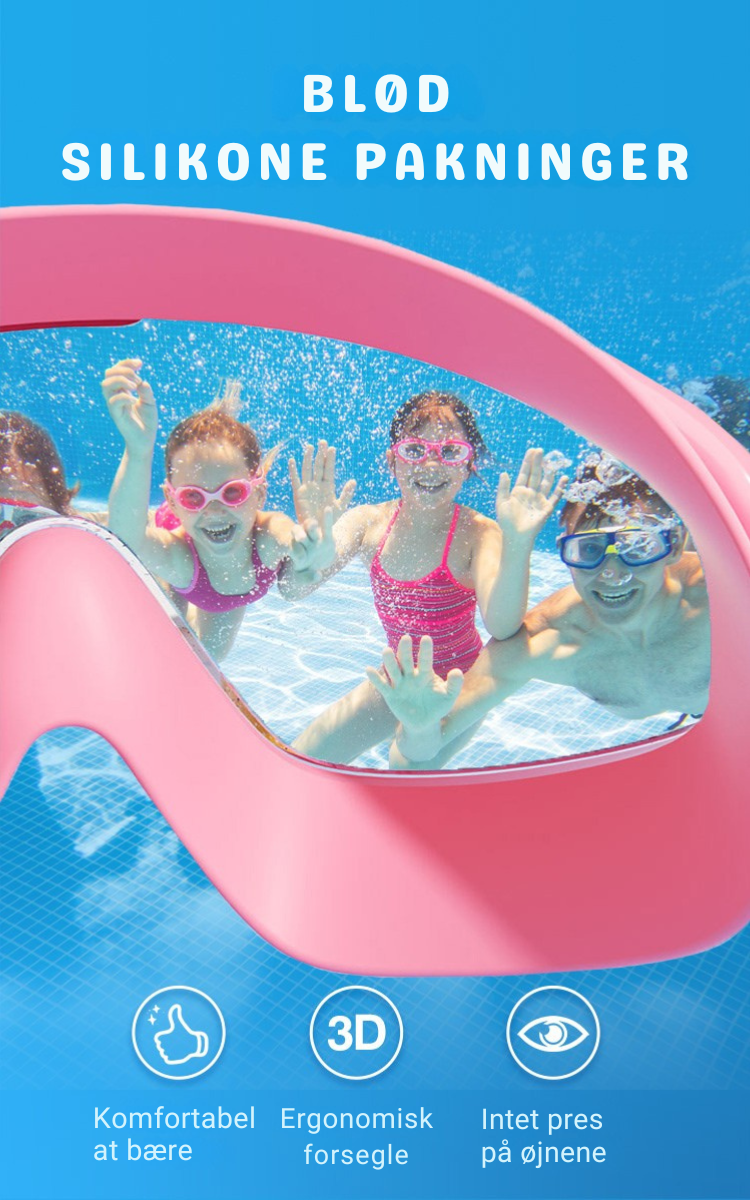 KlartSyn |  HD solbriller til børn med stor ramme, vandtætte og dugfrie