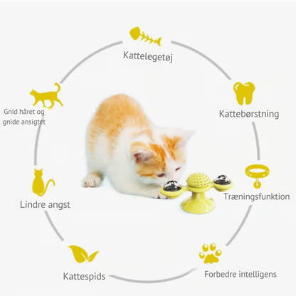 KattenSpin | Interaktive Kattet legetøj med Vindmølle og Katteurt