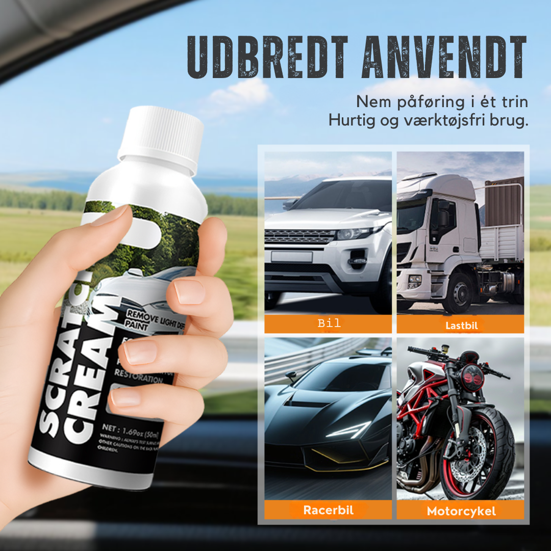 GlansFix |  Gendan Din Bil Til Ny! ✨ Én-Trins Reparationscreme Til Ridser