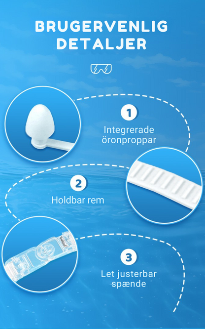 KlartSyn |  HD solbriller til børn med stor ramme, vandtætte og dugfrie