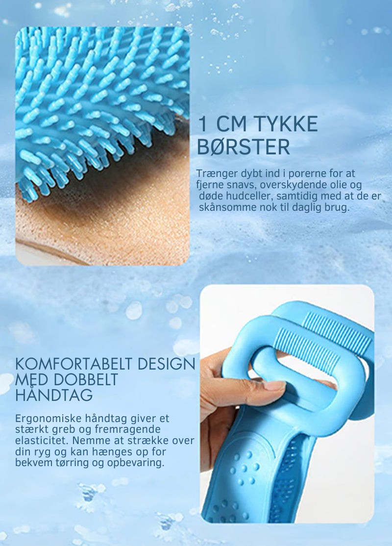 SilkeSkrub | Silikone Badebælte Skrubbebørste