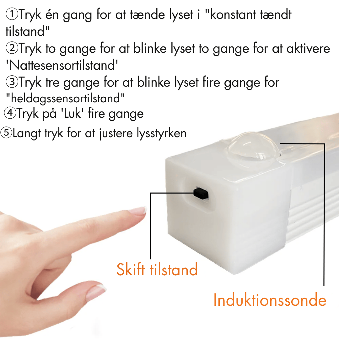 GlowSense | Genopladelige LED-lamper uden blænding Smart Sensor Magnetisk
