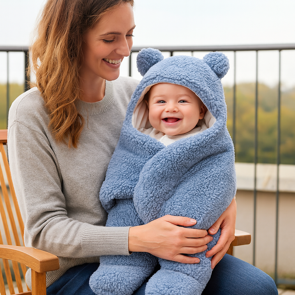 BlødDrøm | Babytæppe og pyjamas i bjørnedesign