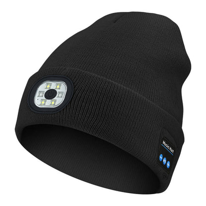 GlødTune | Multifunktionel LED Lys & Bluetooth Varm Hat