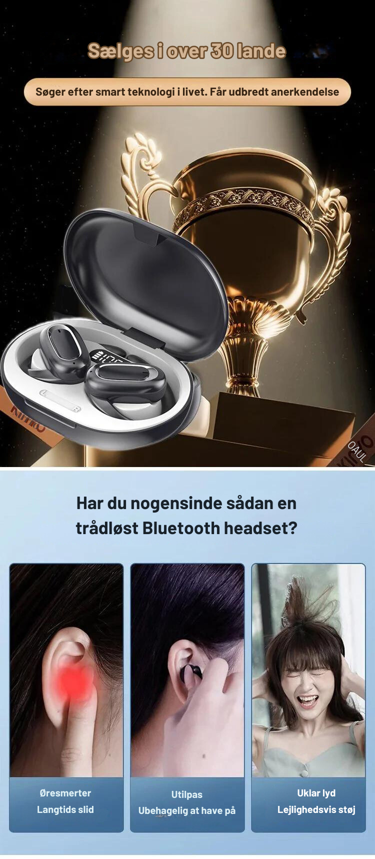 SoundSphere | 3D Surround Åben-Ore OWS Bluetooth Hovedtelefoner