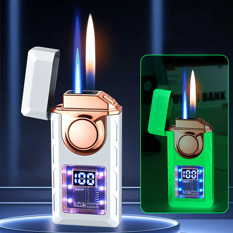 GlødLygte | Multifunktionel Double Flame Lighter med farvede lys