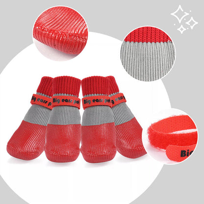 PoteBeskyttelse | 2-i-1 Anti-Skrid Vandafvisende Hundesokker